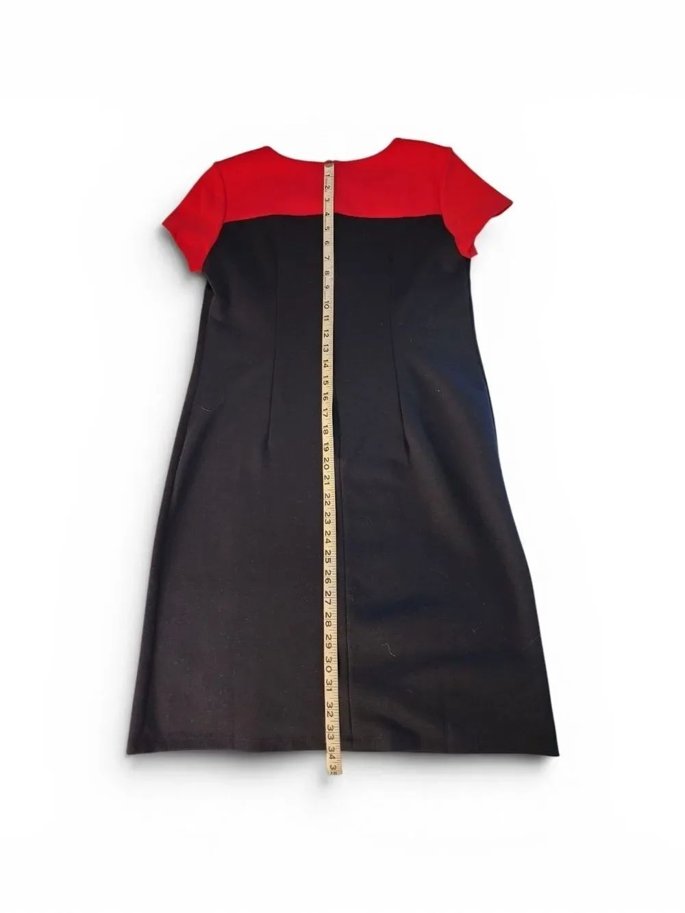Talbots Navy Blue And Pink Colorblock Sheath Dress Size 8P - Picture 4 of 7